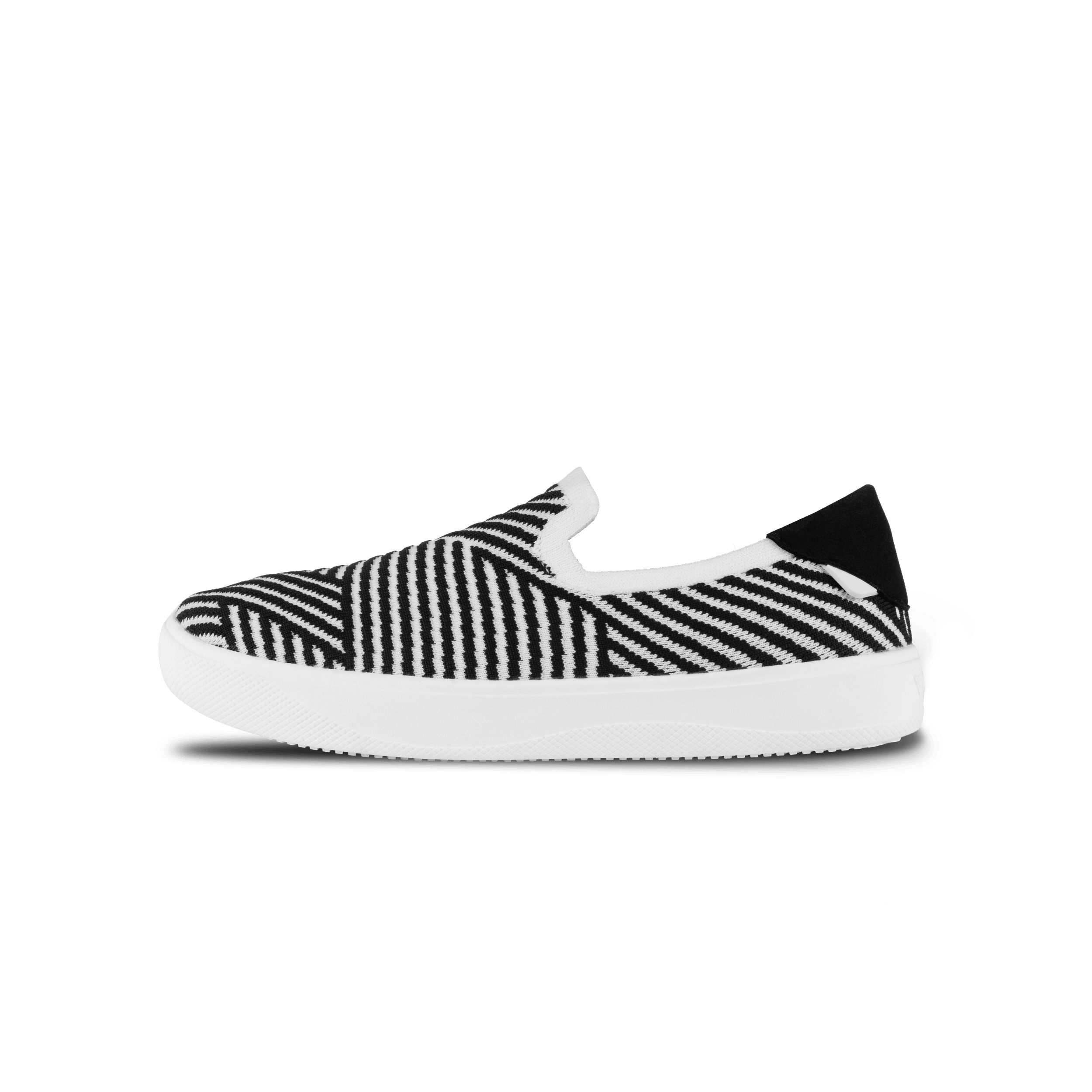 Men's Boardwalk Slip-On - White/Black Zigzag