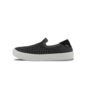 Women's Boardwalk Slip-On - Dark Grey/Black Zigzag