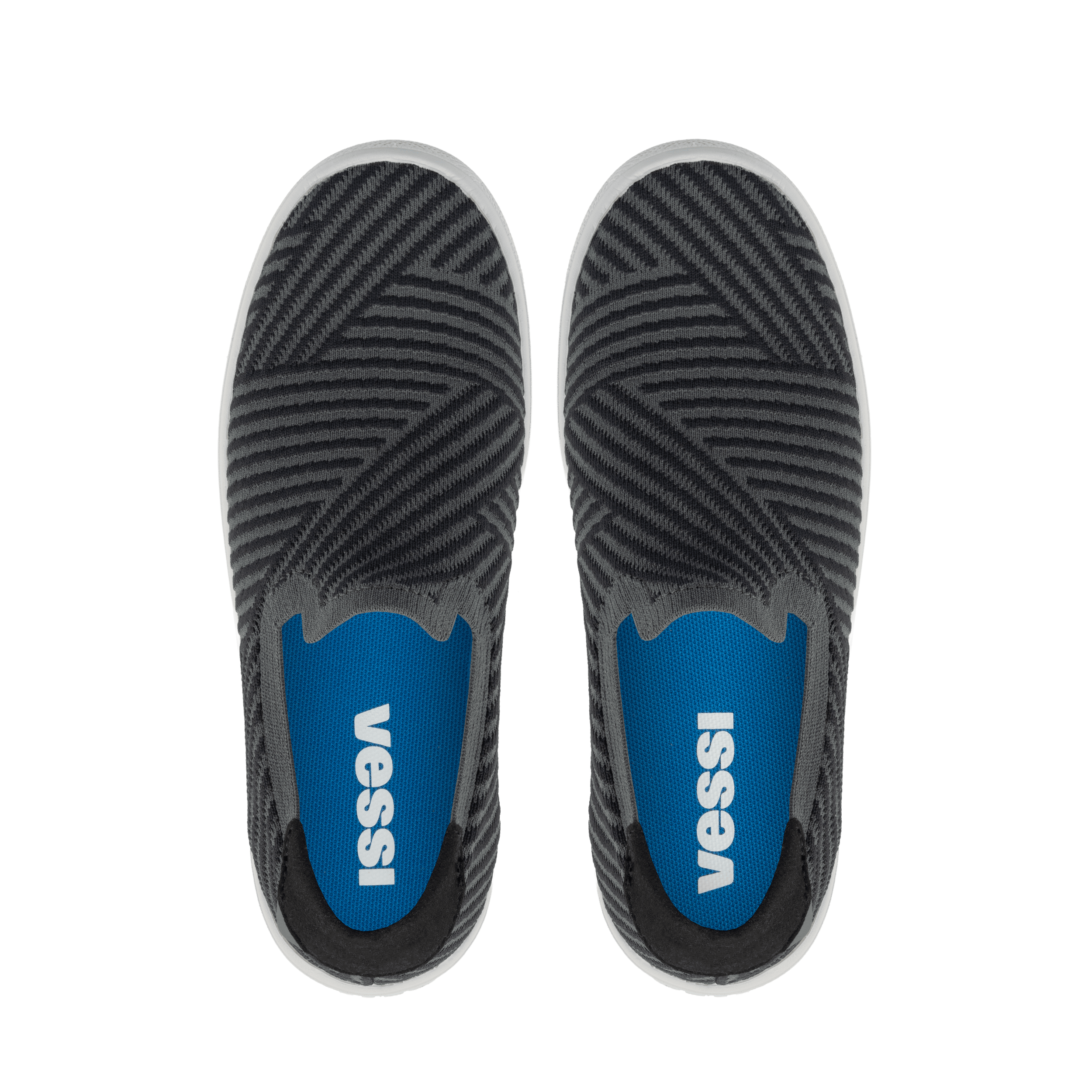 Women's Boardwalk Slip-On - Dark Grey/Black Zigzag - Image 6
